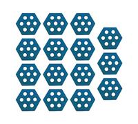 JISADER 15x Coussinets de Traction pour Planche de Surf, Coussinets de Pont, Tapis de poignée de Pont Professionnel sans Cire pour Planches à pagaie, Planches, Bleu