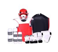 JISADER 8 Pièces Équipement de Taekwondo avec Protecteurs pour Arts Martiaux, XL