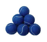 JISADER Balles de Tennis élastiques de 2.52 Pouces de diamètre, 6 pièces, balles de Jouet à Rebond pour Chiens, balles d'entraînement résistantes à l'usure, Bleu