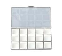 JISADER Boîte à Aquarelle Portable, Palette Vide pour Cartes de Visite, boîte de Peinture pour Croquis de Sortie, Fournitures d'art, Blanche