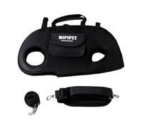 JISADER Carnet de Chien pour Chien avec Sac de friandise Imperrophilier Mignon Chaton Portable et Sac à Main pour Chiot pour randonnée Voyage en Plein air, Black L