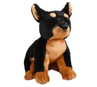 JISADER Chien peluche poupée chien peluche câlin chiot peluche jouet Occasions spéciales anniversaire, Doberman