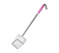 JISADER de de Sable de Chats en Acier Inoxydable avec Une litière de Chats à Longue poignée pour Minou, Rose