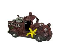 JISADER Décoration d'aquarium en résine, épave Automatique, Cache d'aquarium, Grotte, abri de Paysage de Maison, de Poissons pour, Camion