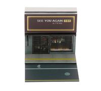 JISADER Diorama de Paysage de Rue Miniature pour Parking, arrière-Plan d'accessoires Photo avec lumière pour Cadeaux, 1/64, Barre de Chant