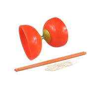 JISADER Ensemble de Diabolo Chinois à Triple roulement, Polyvalent, favorisant l'exercice Physique, Ensemble de Diabolo Chinois pour Enfants, Rouge