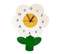 JISADER Exquise Horloge Murale Fleur Suspendue Horloge Oeuvre Décoration, Ornement Précis de Style Ferme pour Décoration Murale, Salon, Cuisine Salle de Bains, Petit