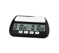 JISADER Fonction de mémoire Horloge d'échecs numérique Minuterie d'échecs professionnelle Minuterie numérique pour les amateurs d'échecs, facile à transporter, Noir