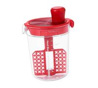 JISADER Mélangeur Manuel de Vinaigrette, Shaker Pratique pour Vinaigrette, Séparateur D'œufs pour Assaisonnement, Cuisine de Restaurant, Rouge