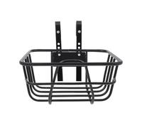 JISADER Panier Avant de vélo en Fil métallique avec Crochets, générique pour VTT, Noir, sans Couvercle, Cadre renforcé 25x25x12cm