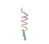 JISADER Perchoir en Corde pour Oiseaux, Corde d'escalade colorée, balançoire pour Perroquet, Jouet en Coton pour perruches, Style C