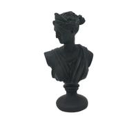 JISADER Petite statue de buste de dieu grec, sculpture en résine pour bureau, salon, polyvalente, artisanat raffiné, statue de tête, Vénus Noire