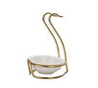 JISADER Porte-louches à Soupe Repose-cuillère Debout Porte-louche Vertical en Acier Inoxydable Repose-cuillère pour comptoir de Cuisine Buffet Ustensile de, Forme de Cygne