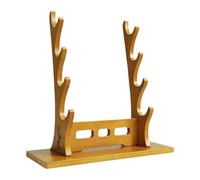 JISADER Présentoir à épées Support à épées Support à flûte Support décoratif Classique Porte-épée médiéval Gladius Épée médiévale, Brun 4 Niveaux