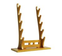 JISADER Présentoir à épées Support à épées Support à flûte Support décoratif Classique Porte-épée médiéval Gladius Épée médiévale, Marron 5 Niveaux