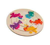 JISADER Puzzles En Bois éducatifs Comme Cadeau D'anniversaire, Jouet de Développement Des Compétences pour Les Enfants, Dinosaure
