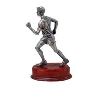 JISADER Statue de coureur de fond masculin Sculpture en résine de collection pour étagère, porche, bibliothèque
