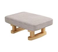 JISADER Tabouret Bas, Pouf Ottoman, Repose-Pieds Rembourré, Siège Bois Massi, Chaise Rectangulaire, Escabeau pour Salon Chambre Bureau Entrée Chambre à Coucher