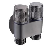 JISADER Vanne de commande Double 1 en deux sorties, vanne 1 en deux sorties, séparateur de sortie de remplacement, vanne de séparation d'eau G1/2 pour, GRIS