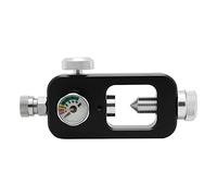 Jisapmzu Adaptateur de recharge pour bouteilles de plongée avec manomètre de 5000 psi, adaptateur de recharge pour bouteilles d'oxygène submersibles
