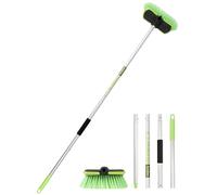 Jisejima Brosse Lavage Voiture PBT 60 "151cm Extensible Poignée Longue Brosse à Récurer de Détail de Poils Doux pour Voiture RV Camion Moto Pneus Pont de Bateau Nettoyage à Domicile Balayage Neige