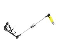 Jish European Style Fishing Swing Weightor Tenderer avec Lighted Line Clip Bite Alarm Red Synchronisé LED Flash Sound Alert pour la pêche Nocturne (Jaune)