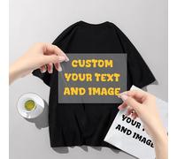 Jishiletao Autocollants de transfert thermique personnalisés pour T-shirts, vêtements, sacs, chaussures, chapeaux, transferts DTF prêts à être pressés, créez votre photo/texte/logo/lettre