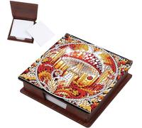 JISHSHAY Champignons Diamond Painting Boîte à Notes Diamant Painting Boîte pour Bloc-notes Peinture Diamant Kit Broderie Point de Croix Puzzle Bricolage Note Box, avec 160 Feuilles de Papier