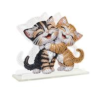 JISHSHAY Chat Diamond Painting Porte Serviette de Table Diamant Painting Porte Serviette en Papier Peinture Diamant Porte-serviettes en Papier Bricolage Broderie Puzzle Point de Croix Chat