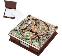 JISHSHAY Cheval Diamond Painting Boîte à Notes Cheval Diamant Painting Boîte pour Bloc-notes Peinture Diamant Kit Broderie Point de Croix Puzzle Bricolage Note Box, avec 160 Feuilles de Papier