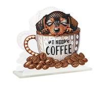 JISHSHAY Chien Diamond Painting Porte Serviette de Table Café Diamant Painting Porte Serviette en Papier Peinture Diamant Porte-serviettes en Papier Broderie Puzzle Point de Croix Bricolage