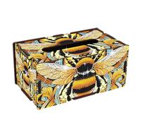 JISHSHAY Diamond Painting Boîte à Mouchoirs Abeille Diamant Painting Boite a Mouchoirs Animaux Broderie Diamant Tissue Box Abeille Diamond Art Point de Croix Puzzle Porte Serviette 22.5×12.7×10.5cm