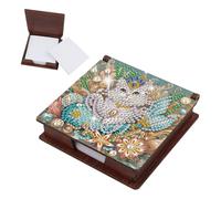 JISHSHAY Diamond Painting Boîte à Notes Chat Peinture Diamant Painting Diamond Art Boîte de Rangement Animal Broderie Diamant Point de Croix Bricolage Note Box, avec 160 Feuilles de Papier