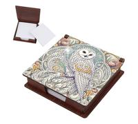 JISHSHAY Diamond Painting Boîte à Notes Chouette Peinture Diamant Painting Diamond Art Boîte de Rangement Animaux Broderie Diamant Hibou Point de Croix Bricolage Note Box, avec 160 Feuilles de Papier