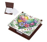 JISHSHAY Diamond Painting Boîte à Notes Papillon Peinture Diamant Painting Diamond Art Boîte de Rangement Fleur Broderie Diamant Cœur Point de Croix Bricolage Note Box, avec 160 Feuilles de Papier