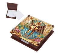 JISHSHAY Diamond Painting Boîte à Notes Pharaon Égypte Peinture Diamant Painting Diamond Art Boîte de Rangement Broderie Diamant Point de Croix Bricolage Note Box, avec 160 Feuilles de Papier
