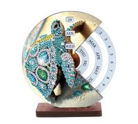 JISHSHAY Diamond Painting Calendrier Tortue de Mer Peinture Diamant Painting Diamond Art Calendrier Perpetuel Animal Broderie Diamant Calendar Bricolage Décoration de Table Puzzle Ornement de Bureau