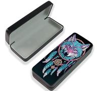 JISHSHAY Diamond Painting Etui Lunette Attrape Rêves Diamant Painting Boite a Lunette Loup Peinture au Diamant Glasses Case Bricolage Adulte Kit Broderie Point de Croix Puzzle Adulte Sunglasses Case
