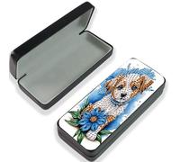 JISHSHAY Diamond Painting Etui Lunette Chien Diamant Painting Boite a Lunette Fleur Peinture au Diamant Glasses Case Bricolage Adulte Kit Broderie Point de Croix Puzzle Adulte Sunglasses Case