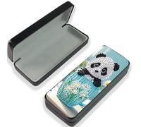 JISHSHAY Diamond Painting Etui Lunette Panda Diamant Painting Boite a Lunette Animaux Peinture au Diamant Glasses Case Bricolage Adulte Kit Broderie Point de Croix Puzzle Adulte Sunglasses Case
