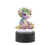 JISHSHAY Diamond Painting Lampe Dragon Diamant Painting Lampe de Chevet Dinosaure Broderie Diamant Lumière LED Bricolage Veilleuse LED Broderie Lumière Point de Croix Night Light Puzzle Veilleuse