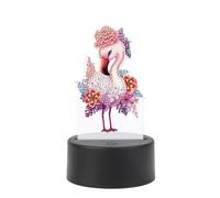 JISHSHAY Diamond Painting Lampe Flamant Diamant Painting Lampe de Chevet Animaux Broderie Diamant Lumière LED Bricolage Veilleuse LED Broderie Lumière Point de Croix Night Light Puzzle Veilleuse