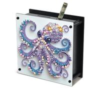 JISHSHAY Diamond Painting Tirelire Poulpe Diamant Painting Tirelire Animal Broderie Diamant Boite Economie Diamond Art Economie Argent Point de Croix Piggy Bank Money Saving Box 14.9×14.9×5.4cm