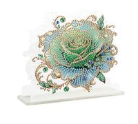 JISHSHAY Fleur Diamond Painting Porte Serviette de Table Fleur Diamant Painting Porte Serviette en Papier Peinture Diamant Porte-serviettes en Papier Bricolage Broderie Puzzle Point de Croix