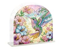 JISHSHAY Oiseaux Diamond Painting Porte Serviette de Table Colibri Diamant Painting Porte Serviette en Papier Fleur Peinture Diamant Porte-serviettes en Papier Bricolage Broderie Puzzle Point de Croix