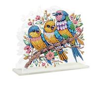 JISHSHAY Oiseaux Diamond Painting Porte Serviette de Table Oiseaux Diamant Painting Porte Serviette en Papier Peinture Diamant Porte-serviettes en Papier Bricolage Broderie Puzzle Point de Croix