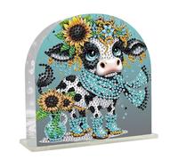 JISHSHAY Taureau Diamond Painting Porte Serviette de Table Tournesol Diamant Painting Porte Serviette en Papier Peinture Diamant Porte-serviettes en Papier Bricolage Broderie Puzzle Point de Croix
