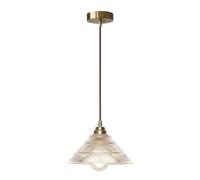 JISHUBO Abat-Jour de Lampe Suspendue en Verre à vis E27, plafonniers encastrés, Lustre de Style Industriel Nordique, Lampe Suspendue de décoration de Cuisine de Salle à Manger de Chambre à Coucher