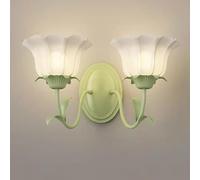 JISHUBO Applique murale créative en verre en forme de fleur, style minimaliste français, ampoule E26, câblée, idéale pour restaurant, salon ou balcon.