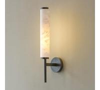 JISHUBO Applique murale cylindrique en albâtre, lampe murale de style industriel moderne, applique murale en cuivre avec source lumineuse LED, luminaires muraux pour salon, balcon ou restaurant